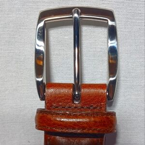 Torino denim and leather braided belt